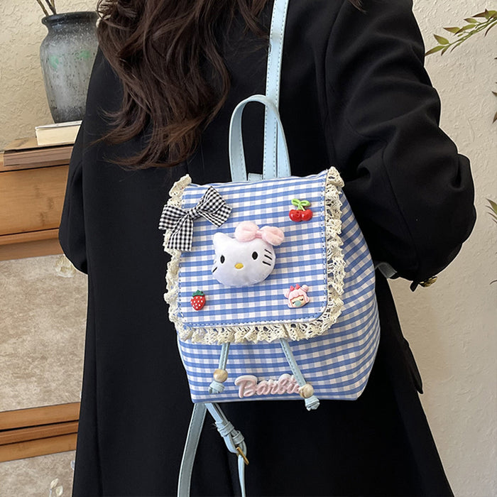Wholesale Backpack plaid doll student backpack cute commuting backpack