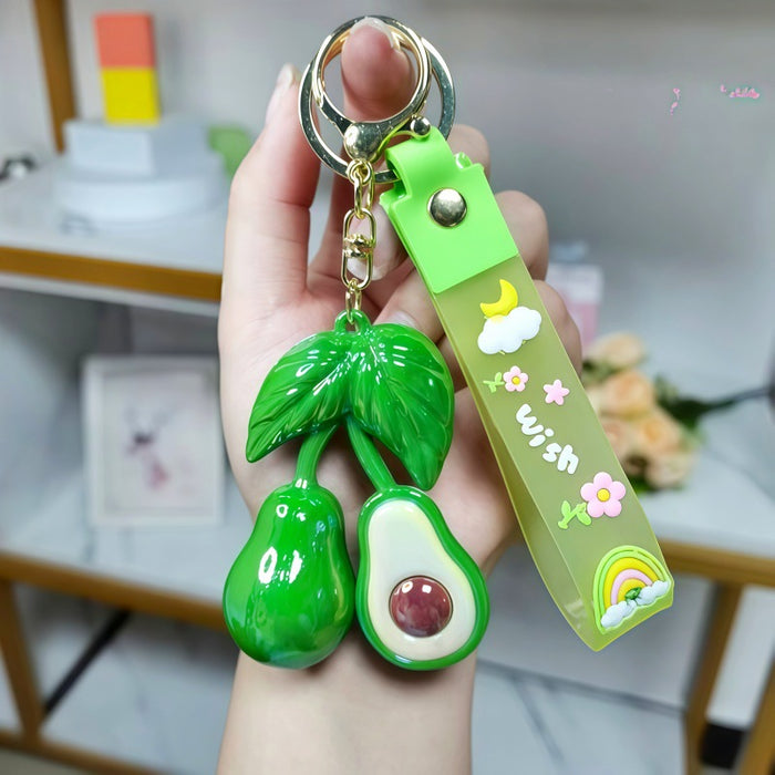 Wholesale Trendy Simulated Banana Metal Keychain DIY Bag Charm Accessory MOQ≥2