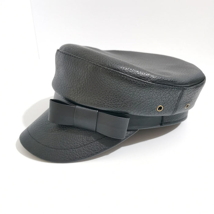 Wholesale Black flat top beret retro versatile newsboy hat British style octagonal hat trendy