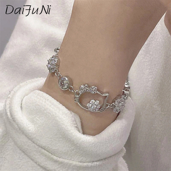 Wholesale copper cute flash diamond bracelet JDC-BT-DFN002