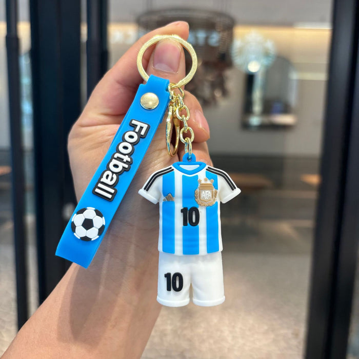 Wholesale 2pcs PVC Soccer Jersey Keychain Fashion Accessory