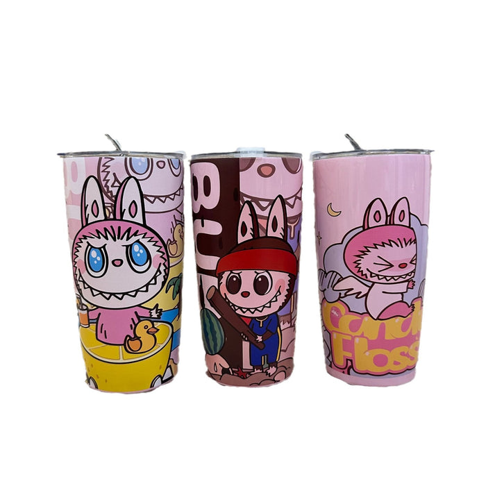 Wholesale 20oz Car Mug Stainless Steel Thermos Cup UV Printed Thermos Cup with Straw