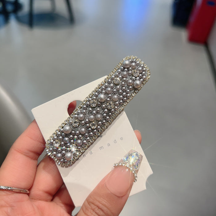 Wholesale Pearl Rhinestone hairpin clip side bangs hairpin headdress for women