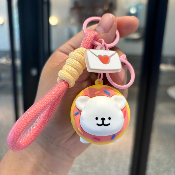 Wholesale Cute puppy  keychain schoolbag pendant