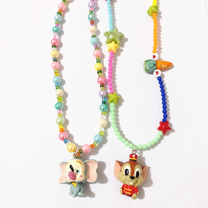 Wholesale Cartoon Funny Chipmunk  Fashion Necklace Collarbone Chain Short Necklace