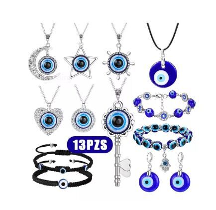 Wholesale Blue Eye Multi Style Mixed Set Devil's Eye Bracelet Hanging
