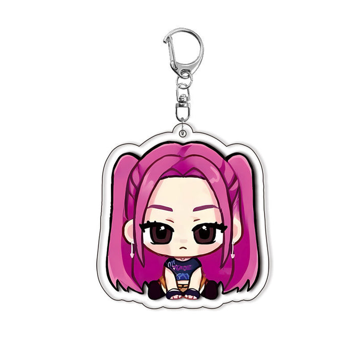 Wholesale Double-sided acrylic keychain with interlayer design  anime character backpack accessory