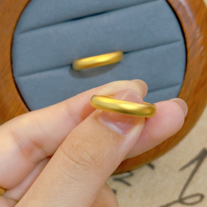 Wholesale Boutique pearl nickel ancient method ring gold shop with plain ring imitation gold high texture supply direct sales