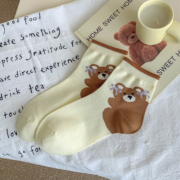 Wholesale Socks Children's Mid Tube Socks New Sweet Lace Academy Storm Point Socks