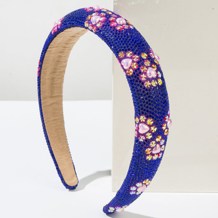 Wholesale Diamond-encrusted sponge height-enhancing headband