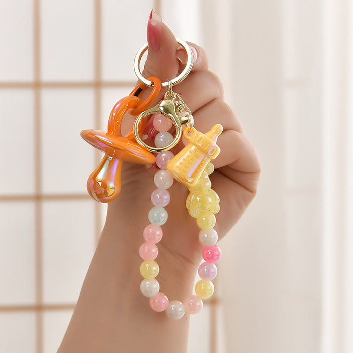 Wholesale DIY Cartoon Character Colorful Ballpoint Pen Keychain
