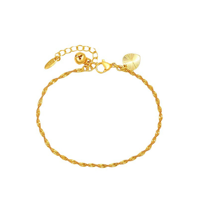 Wholesale Personalized Double Water Wave Chain Bell Bracelet Alloy JDC-BT-XP002