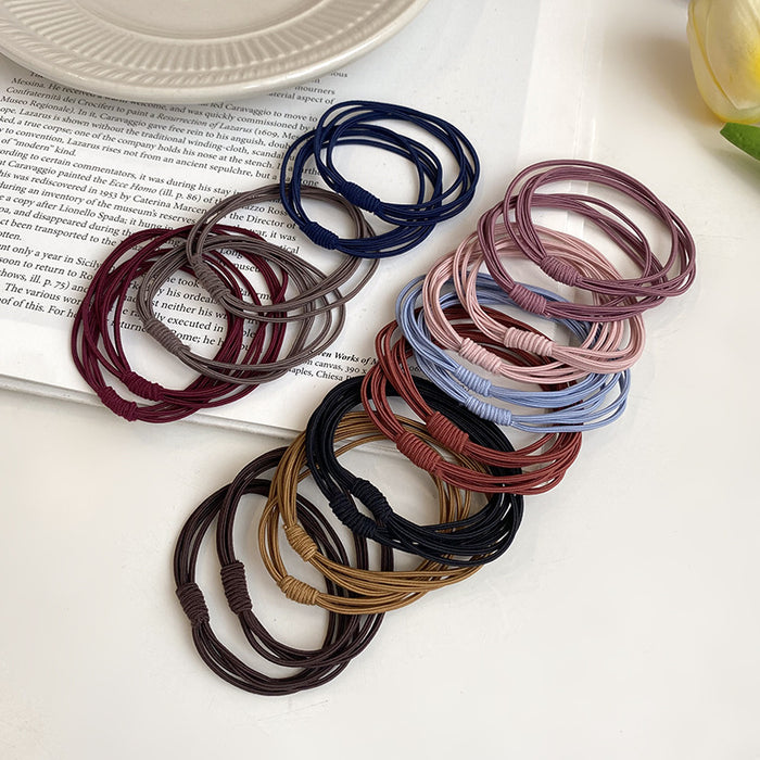 Wholesale Rubber bands, thin hair bands, simple headband, hair tie, leather cover, black headband accessories