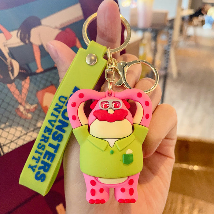 Wholesale Cute cartoon big-eyed character PVC keychains