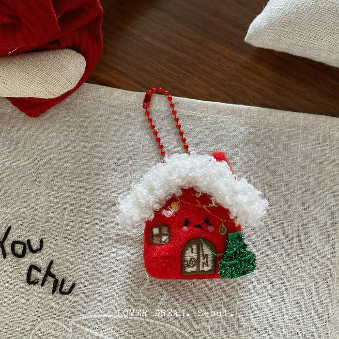 Wholesale Cute Plush Penguin Bead Chain Keychain Bag Charm Christmas New Year Party Car Accessory Gift
