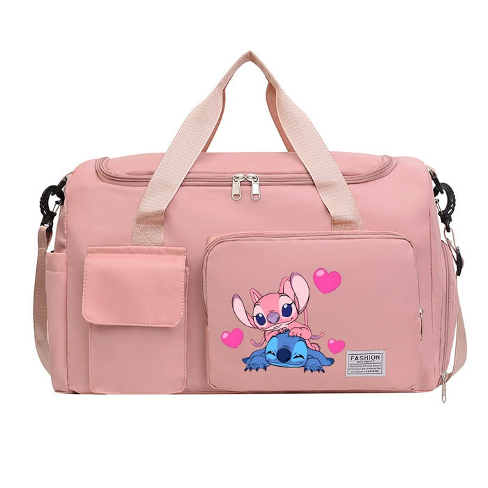 Wholesale Cartoon Printed Fitness Bag with Shoe Storage Large Capacity Duffel Bag Sports Portable Shoulder Bag Travel Bag