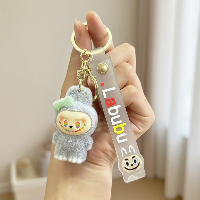 Wholesale Macaron-colored flocking keychain pendant