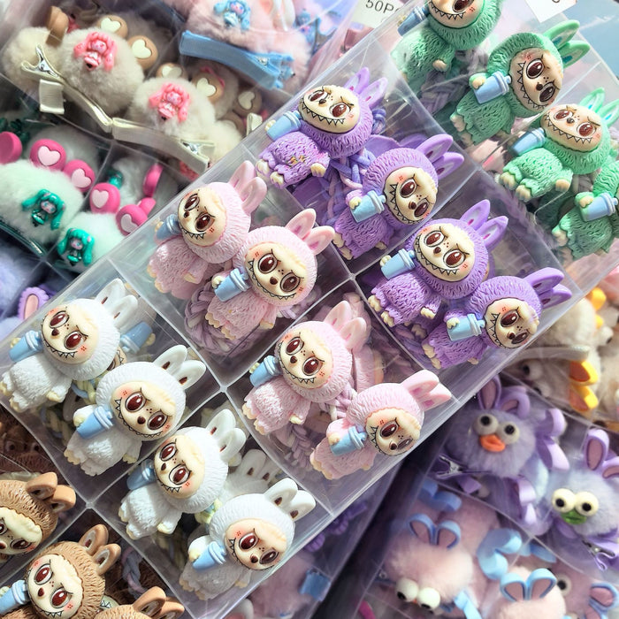 Wholesale 50pcs Cute cartoon doll, children's ponytail headband, rubber band headband