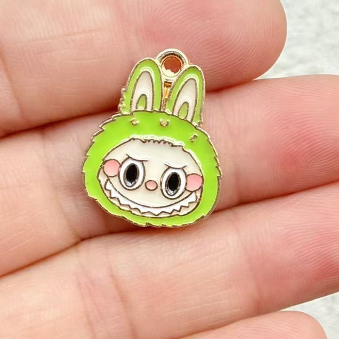 Wholesale 10pcs Anime Alloy Oil Drip DIY Earrings,  Bracelet,  Keychain,  Pendant