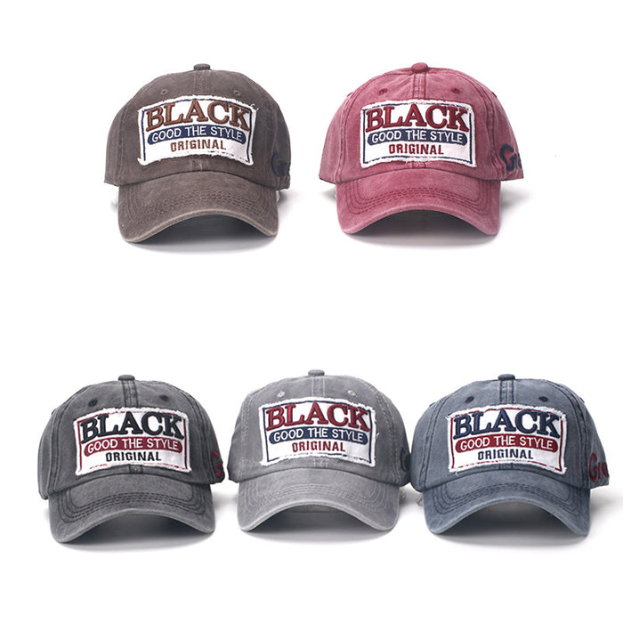 Wholesale Baseball cap, washed with adhesive fabric, letter denim duckbill cap, sun visor hat