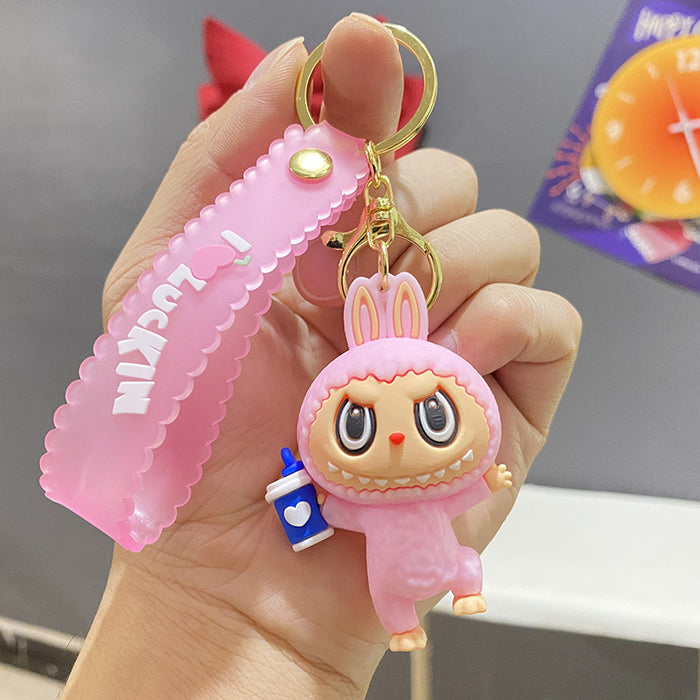 Wholesale Cross-Dressing doll Keychain Bucktoothed Little Sheep Pendant Car Bag Pendant Doll Machine Gift Key Chain