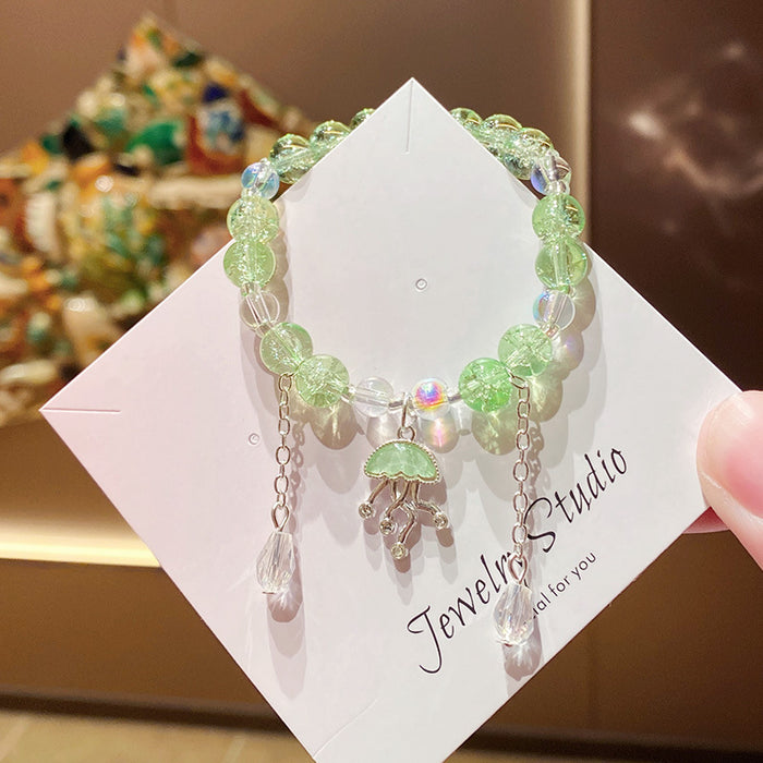 Wholesale Children' s Red Jellyfish Floral Tassel Bracelet - Everyday Jewelry Accessory MOQ≥3