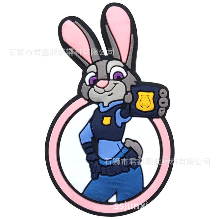 Wholesale  50pcs Hole shoe accessories cartoon detachable PVC soft rubber Shoes Charms