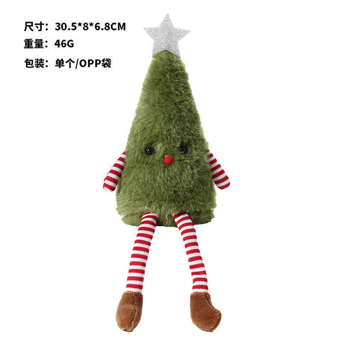 Wholesale Christmas Decorations Cute Plush Christmas Tree Doll Home Party Doll Ornaments