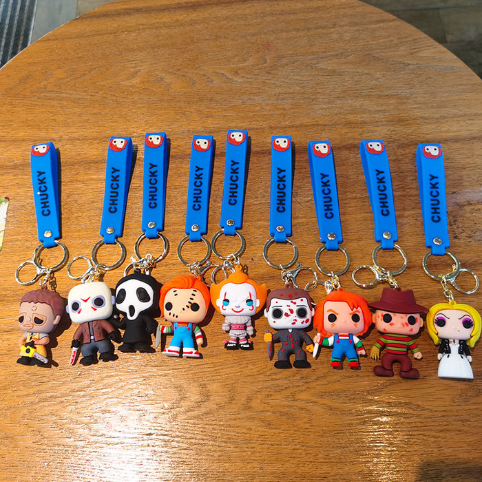 Wholesale Rubber Cartoon Doll Keychain JDC-KC-Tingm187