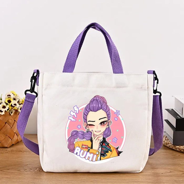 Wholesale KPOP Cartoon Print Canvas Crossbody Shoulder Bags