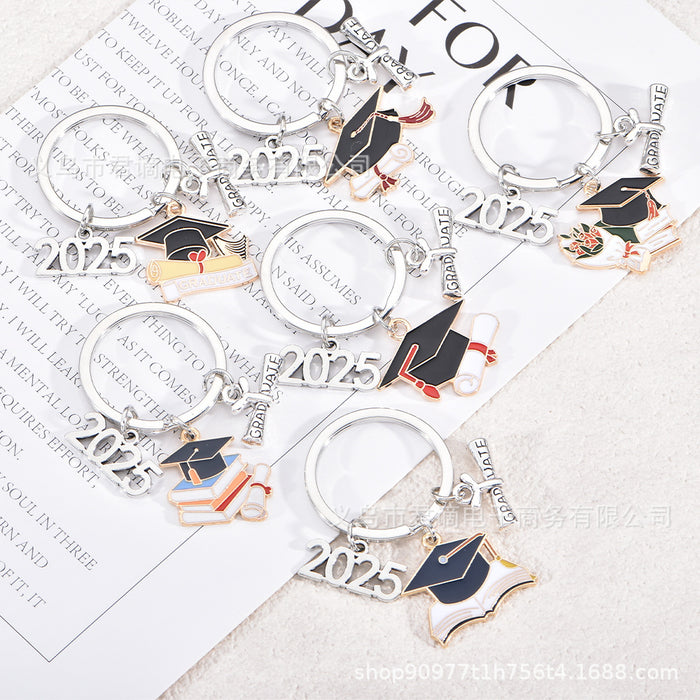 Wholesale Foreign trade bachelor cap book cap key chain graduation pendant