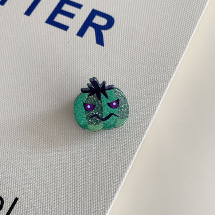 Wholesale  Fun Small Clip Funny Ghost Pumpkin Black Bat Personalized Acrylic Hair Clip Hair Accessory