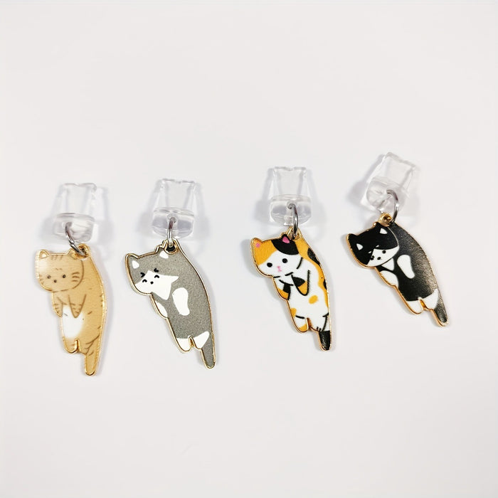Wholesale Cute printed kitten Mobile Phone Stands charm