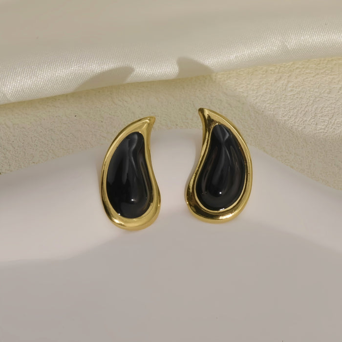 Wholesale colorful Water Drop Enamel Earrings