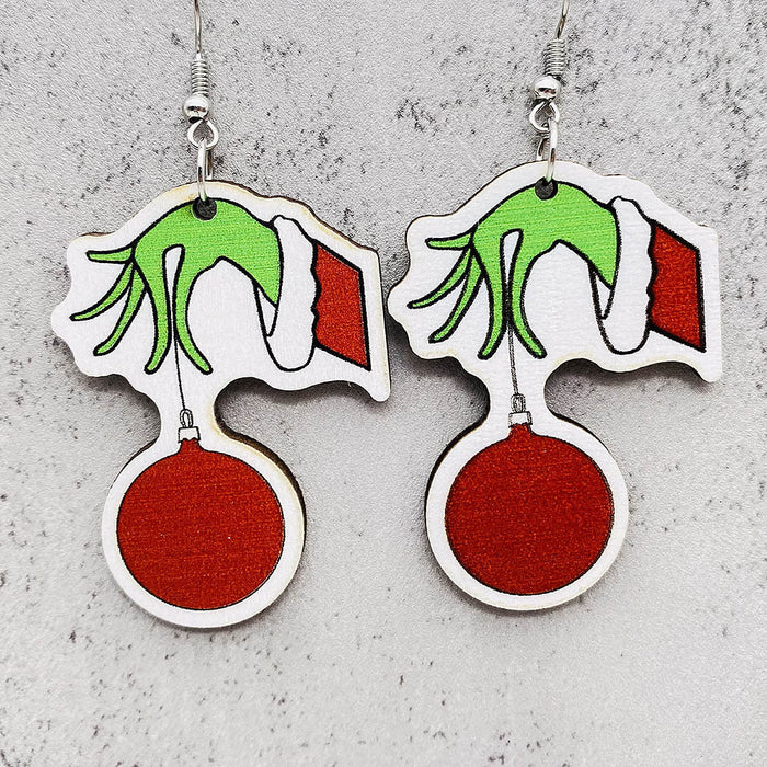 Wholesale Christmas Wooden Earrings