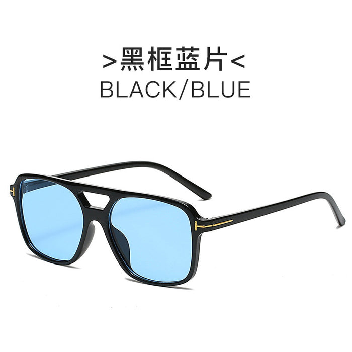 Wholesale New Double Beam Fashion Sunglasses, Trendy Sunglasses, Retro Fashion Square Sunglasses