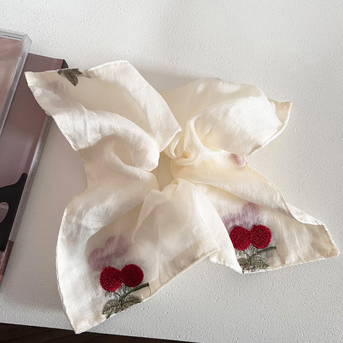 Wholesale New Embroidered Lace Square Scarf Hair Hoop Head Rope Ball Head Hair Accessories