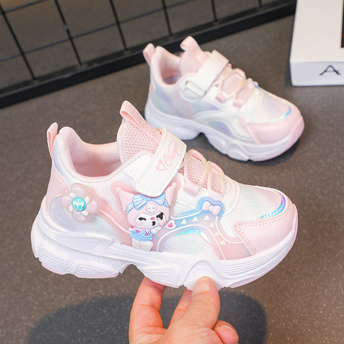 Wholesale Children's  Girls Leather Princess  Girls New Breathable sneaker Running