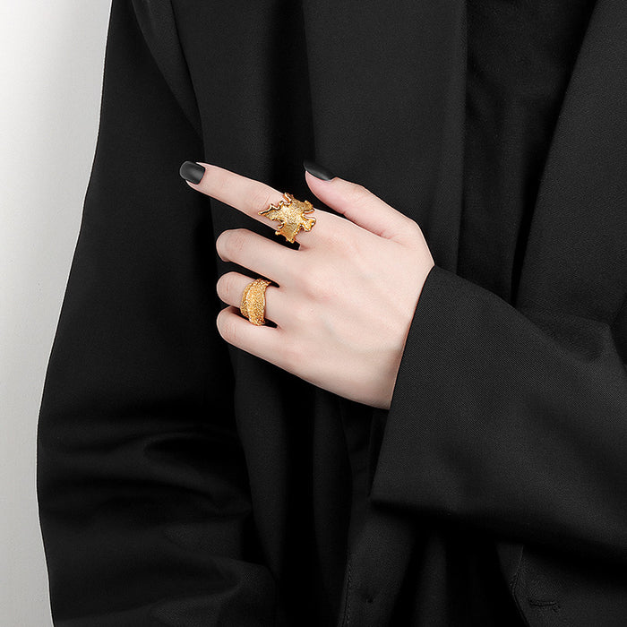 Wholesale Adjustable Flame Ring Dark Texture Women S Geometric Jewelry Accessory Gift