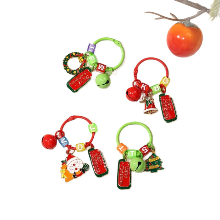 Wholesale  keychain creative cartoon car keychain schoolbag pendant Christmas gift