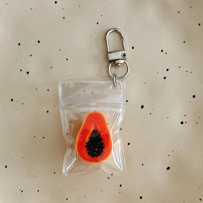 Wholesale Chic Assorted Fruit Resin Keychain Bag Charm For Backpack Purse Car Key Party Gift