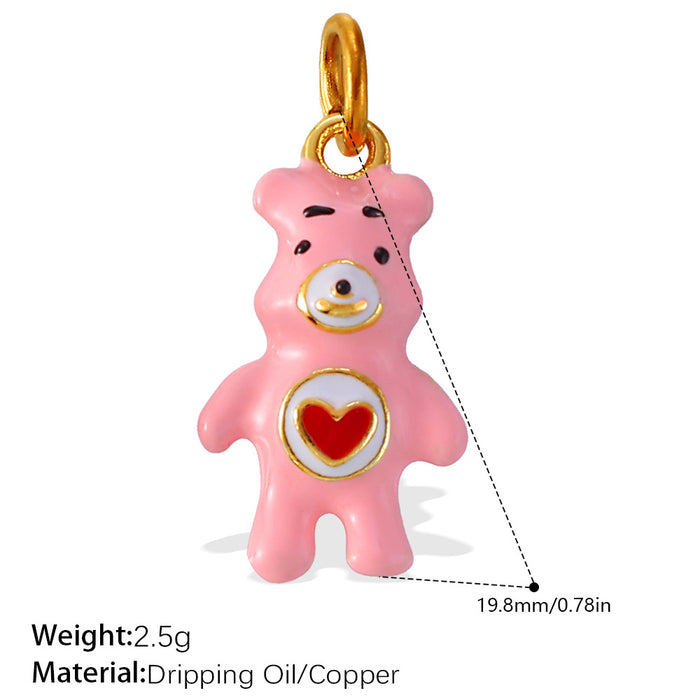 Wholesale Cartoon Cute Stereo Elephant Puppy Oil Dripping Pendant Decorative Accessories Mobile Phone Pendant