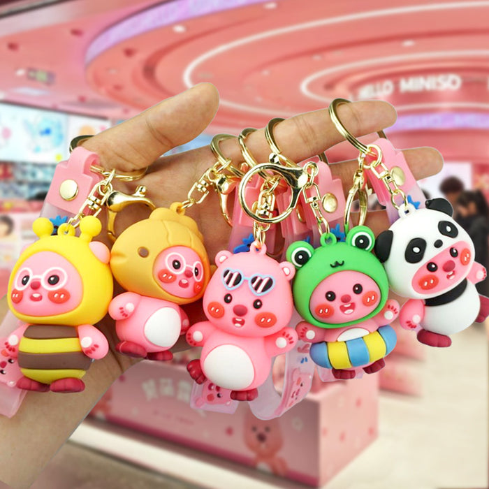 Wholesale Rubber Cartoon Doll Keychain JDC-KC-Yexiang015