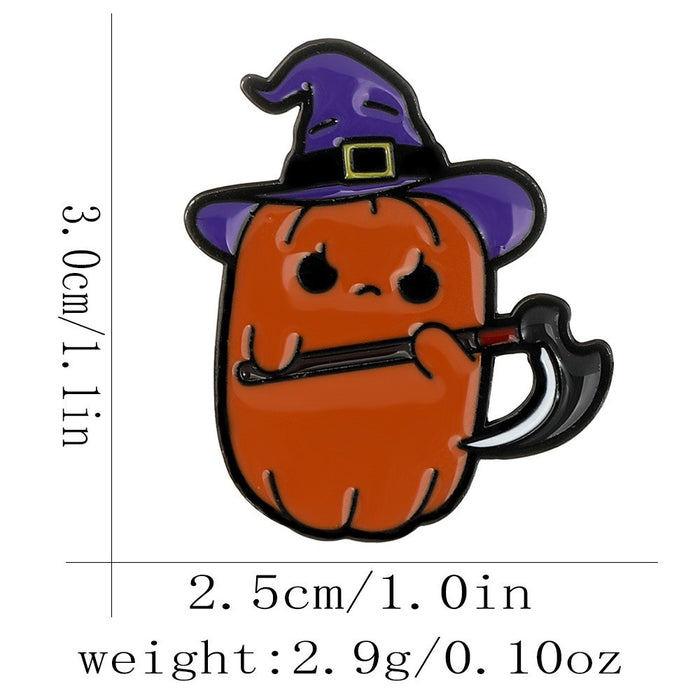 Wholesale Alloy Cartoon Brooch Ghost Skull Pumpkin Pin Fashion Accessory For Resale