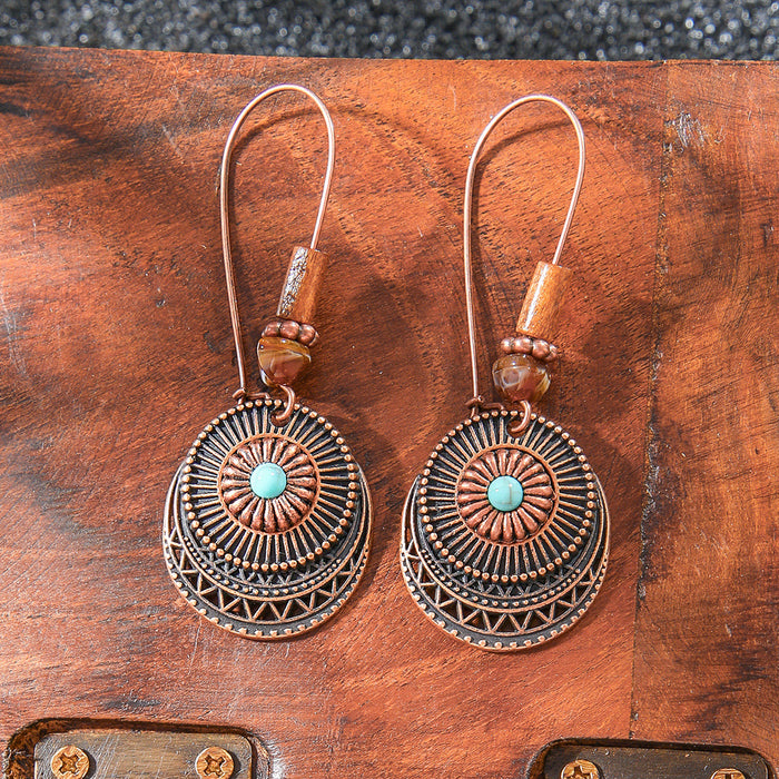 Wholesale Bohemian Tassel Geometric Earrings - Retro Ethnic Style Fashion Accessory MOQ≥2