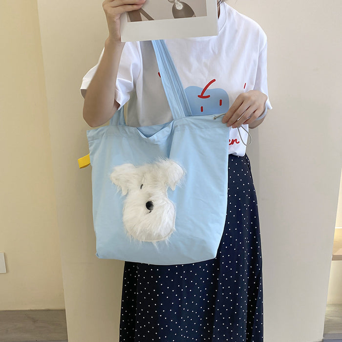 Wholesale Cute embroidery versatile artistic shoulder bag tote bag large capacity commuting shoulder bag