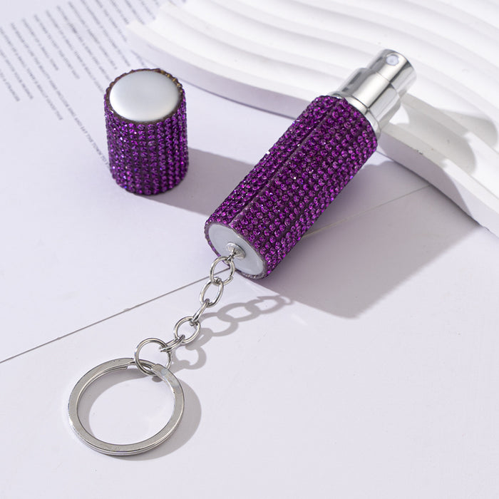 Wholesale Plastic Mini 10ml Diamond Perfume Bottle Keychain JDC-KC-ZY024