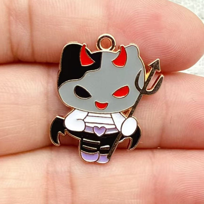 Wholesale 10pcs Alloy Oil Drip Pendant Jewelry DIY Earrings Pendant