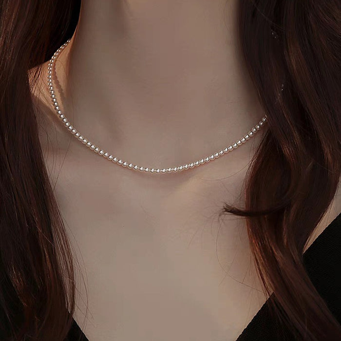 Wholesale  Pearl Necklace Women's Overlapping Double Clavicle Necklace
