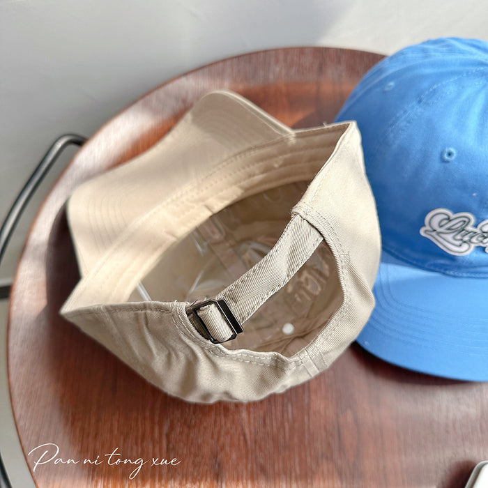 Wholesale Vintage washed embroidered letter baseball cap with wide brim, soft top, duckbill cap, versatile hat